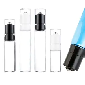 Press Lock 10ml 15ml transparente glas gesteuerte Flüssigkeits ausgabe ätherisches Öl Parfüm Roll flasche