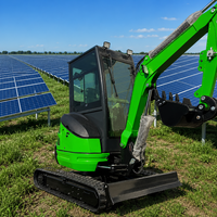 Excavatrice compacte efficace de 2 tonnes, moteur Euro 5, chenilles en caoutchouc pour l'entretien routier, pelle mécanique, prête à être expédiée