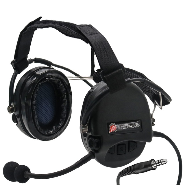 TAC-SKY Headset Silica Gel Earmuffs Noise Reduction Pickup Tactical Headphones WYS0042