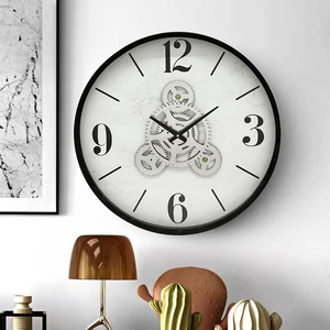 <span class=keywords><strong>Orologio</strong></span> da <span class=keywords><strong>parete</strong></span> di grandi dimensioni con ingranaggi mobili reali, moderno <span class=keywords><strong>orologio</strong></span> da <span class=keywords><strong>parete</strong></span> in legno per cucina, camera da letto, casa, ufficio, arredamento caffè - Product Image 4