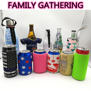 Venta al por mayor personalizado para un picnic afueras Simple Slap Wrap viaje neopreno cerveza aislante lata enfriador 250ml lata de manga retráctil delgada - Product Image 6