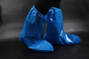 Housse de bottes simples en polyester <span class=keywords><strong>jetable</strong></span> robuste pour ferme vétérinaire Protecteur de chaussures antidérapant imperméable avec taille personnalisable - Product Image 4
