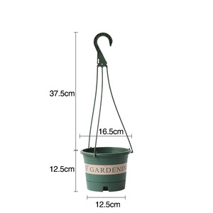 Hanging Plastic Planter Pot with Hook <b>Flower</b> Pots <b>Baskets</b> Nursery Holder <b>for</b> Outdoor Indoor Plant Garden - Product Image 3