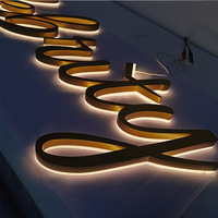 Letrero LED 3D Metálico Personalizado con Retroiluminación, IP65 Impermeable, Transformador, Control Remoto/WiFi, Pantalla Estática Multicolor para Exteriores