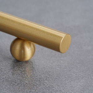 Solid Brass Elegant Modern Bar Pull, Solid Brass Single Hole <strong>Handle</strong> for <strong>Flush</strong> Mount on Cabinet and Furniture - Product Image 4