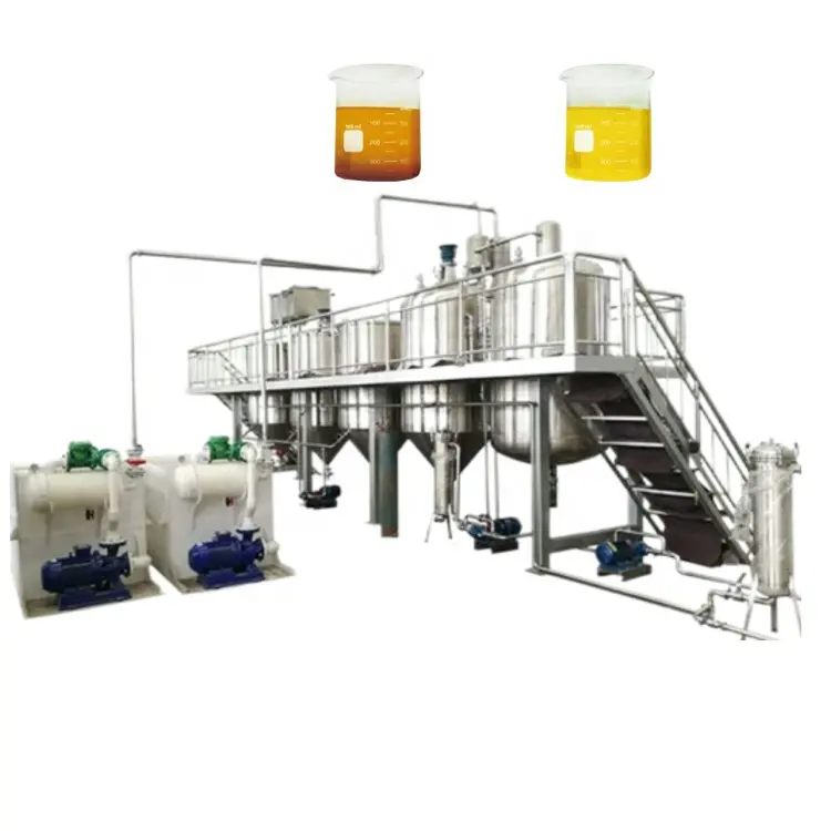 Sesame Oil Refining Machine Factory Price Cooking Mini Soya Oil Refinery Plant For Edible Oil