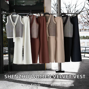 Nuova Moda Femminile: Gilet Senza Maniche <span class=keywords><strong>Chic</strong></span> Vintage con Colori Contrastanti, Stile Casual <span class=keywords><strong>Chic</strong></span> per Completi in Maglia - Product Image 6