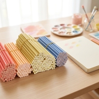 Crayons d'art colorés macaron personnalisables, lot de 18, corps hexagonal en plastique, non solubles, fabriqués au Jiangxi, emballage personnalisé avec logo, EN71