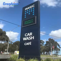 Fábrica personalizada de aluminio Wayfinding Gateway Signage Werbepylon Pylon Sign Custom Outdoor Iluminado Led Pylon Signs