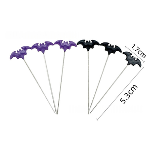 Épingles à tête <span class=keywords><strong>plate</strong></span> en forme de chauve-souris de la série Halloween pour la <span class=keywords><strong>couture</strong></span> artisanale, le quilting et les projets d'artisanat avec des épingles à tête <span class=keywords><strong>plate</strong></span> en plastique de forme spéciale - Product Image 3