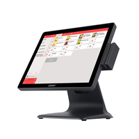 Caisse enregistreuse tactile personnalisée avec écran tactile Windows, ordinateur POS métallique, machine de facturation, système POS de vente au détail 15 pouces à vendre