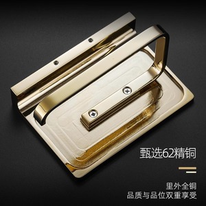 Standard Pa Toilet <b>Paper</b> Holder Gold Square Modern Minimalist Wall Mounted Copper Bathroom Tissue Holder - Product Image 4