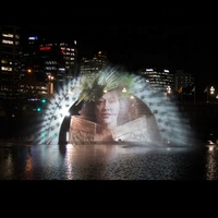 Cortina de Agua Digital Gráfica, Fuente de Agua con Película, Precio de Pantalla de Agua Móvil para Proyección