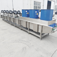 YouBan Flip Type Fruit- en Groente-luchtdroogmachine continue transportband ontwateringslijn voor salade, bessen, wortelen en bladgroenten