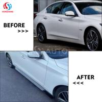 Jupes latérales Honghang pour Infiniti Q50 2014-2024, extensions de jupes latérales en ABS, kit carrosserie |   Vente en gros d'usine OEM