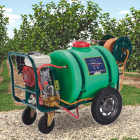 Pulvérisateur à main de jardin de 160 L, pompe à pulvérisation agricole à chaud, chariot avec moteur à essence, machine à pulvériser