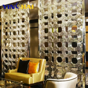 Vách ngăn phòng kính nghệ thuật nhà hàng OEM nhà máy, dự án kỹ thuật thép không gỉ, khách sạn biệt thự, vách ngăn kim loại trang trí - Product Image 6