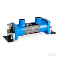 Échangeur de chaleur hydraulique à plaques brasées, mini-refroidisseur d'huile hydraulique compact largement utilisé dans les machines d'ingénierie