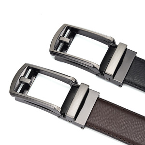 Cinturón de Cuero Dividido para Hombre con Hebilla Automática de Trinquete, Correa de Cintura de Cuero Genuino para Vestir o Uso Casual - Product Image 6