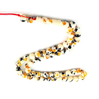 Tasbih en résine ambrée à pois floraux, 45 perles, perles de prière musulmanes, misbaha turque islamique, chapelet, cadeau religieux pour le Ramadan et l'Aïd, personnalisé