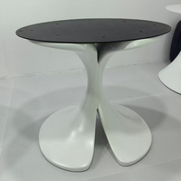Meubles de jambe de salon Base de table à manger tulipe en fibre de verre ovale de qualité de luxe noire ou blanche pour table à manger tulipe