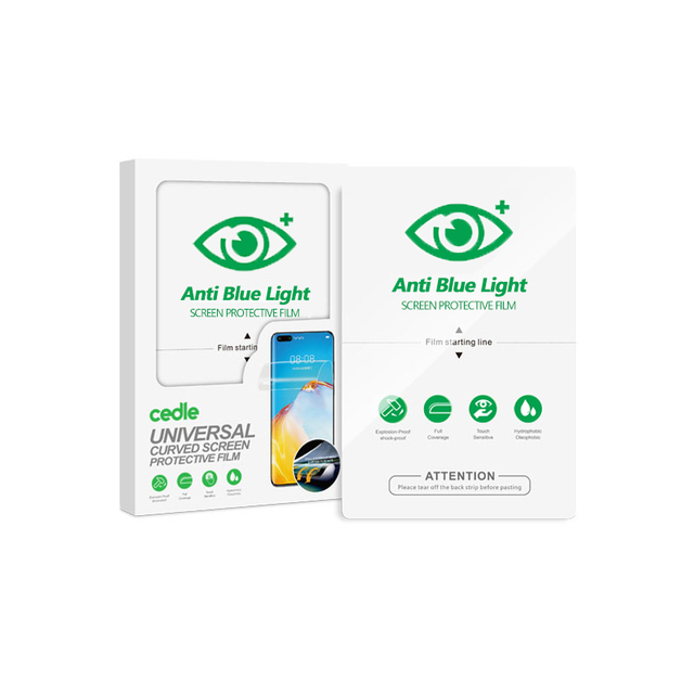 Tablet Mobile Phone Hydrogel Film Eye Protection Ultra-Thin Waterproof Anti-Scratch 2.5D Screen Protector Block Blue Light TPU