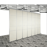 Modern Soundproof Movable Tempered Glass and MDF Partition Wall Panels and Doors for Home Office & School