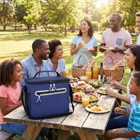 Sac isotherme portable à grande capacité, étanche, avec fermeture éclair, poignée et bandoulière, pour la plage, les pique-niques, le camping et les activités de plein air pour adultes