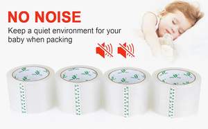 Ruban adhésif d'emballage transparent robuste et silencieux BOMEI PACK, 2,4 mil, 3 pouces, 60 yards, recharges de ruban d'emballage pour expédition et emballage - Product Image 4