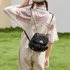 Mini borsa da <span class=keywords><strong>donna</strong></span> alla moda trapuntata con cuciture in <span class=keywords><strong>pelle</strong></span> PU piccola catena Designer borsa a tracolla da <span class=keywords><strong>donna</strong></span> <span class=keywords><strong>zaino</strong></span> da <span class=keywords><strong>donna</strong></span> - Product Image 6