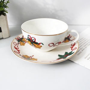 Varie forme bone china porcellana moderna tazza da tè in ceramica set tazze da caffè e piattini in porcellana - Product Image 1