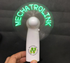 Ventilatore Portatile LED Programmabile Personalizzato con Nome, Mini Ventilatore Manuale con Display Digitale LED, Ventilatore Pubblicitario con Lettere LED - Product Image 3