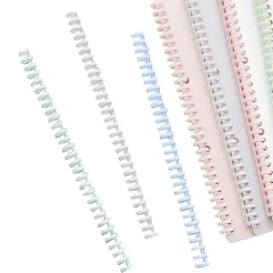 Libro círculo alambre colorido accesorios plástico espiral A4 papel cuaderno peine encuadernación anillo