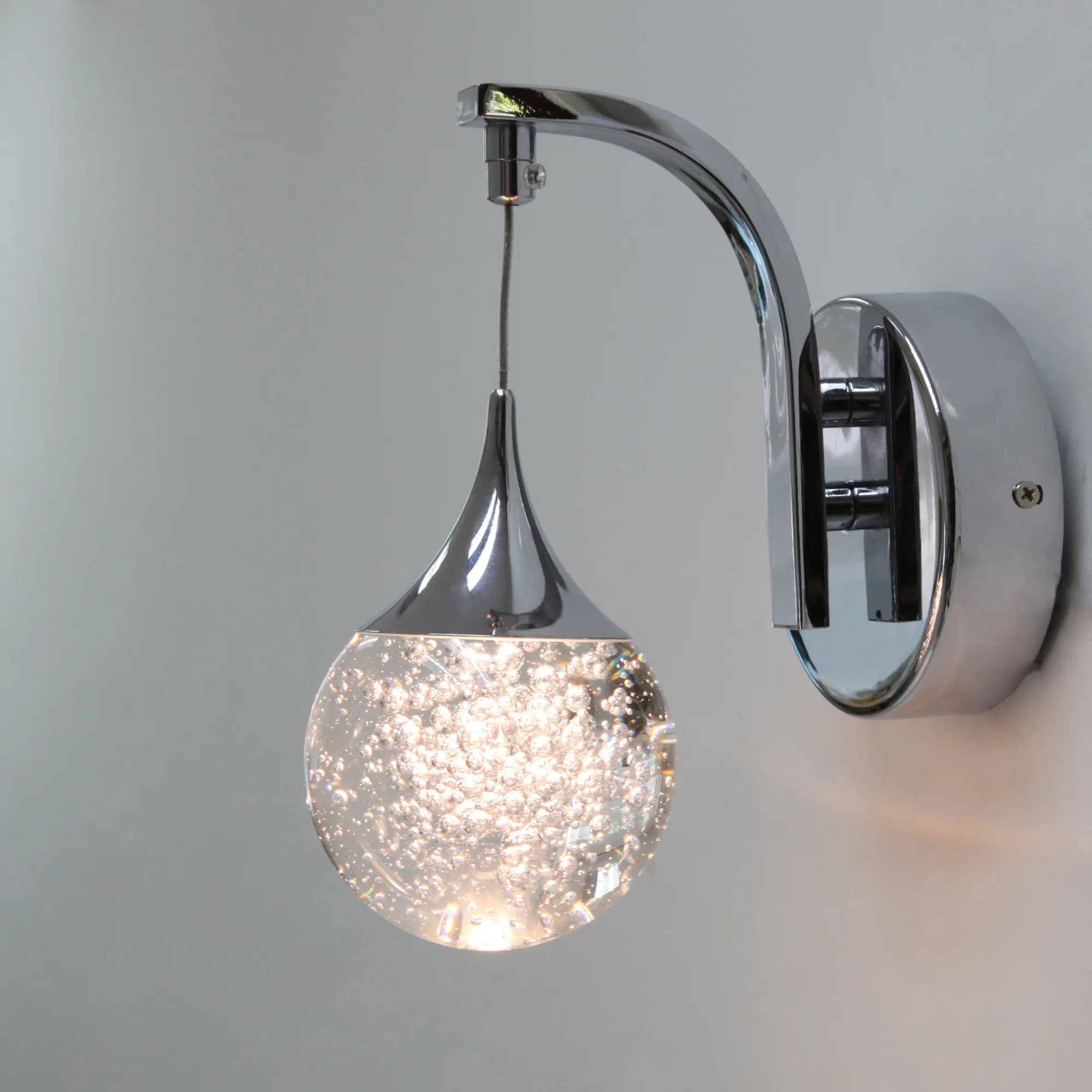 गर्म बिक्री आधुनिक नॉर्डिक सरल बुलबुला मस्तक प्रकाश सजावटी जुड़नार बिजली की दीवार दीपक क्रिस्टल का नेतृत्व किया