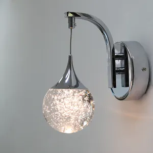 Hot Sale Modern Nordic Simple Bubble Sconce Led Light Decorative Fixtures Electrical Wall Lamp Crystal