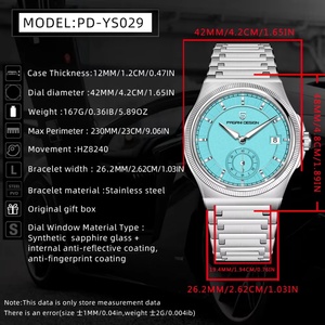Montre mécanique pour homme PAGANI DESIGN YS029, nouvelle collection, affaires et loisirs, acier inoxydable, luxe, saphir, revêtement antireflet, automatique - Product Image 6