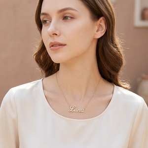 Free Design Shorea Diy Charm &amp; Pendant Accessory Jewelry 925 Sterling <strong>Silver</strong> 26 Initial Letter Custom <strong>Name</strong> Moissanite <strong>Necklace</strong> - Product Image 4