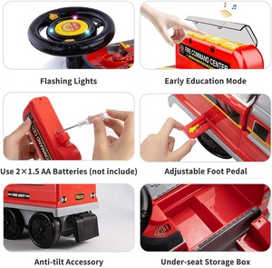 Coche Eléctrico <span class=keywords><strong>de</strong></span> Juguete para Niños, con Seis Ruedas, <span class=keywords><strong>de</strong></span> Alta Velocidad, con Diseño <span class=keywords><strong>de</strong></span> Tren, Camión <span class=keywords><strong>de</strong></span> <span class=keywords><strong>Bomberos</strong></span> y Aventuras - Product Image 4