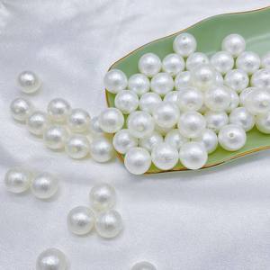 Perlas de ABS al por mayor, perlas sintéticas texturizadas con efecto arrugado, perlas sueltas con orificio recto para la fabricación de collares, pulseras <span class=keywords><strong>y</strong></span> joyería DIY. - Product Image 3