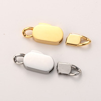 Chaîne cubaine en acier inoxydable étanche plaqué PVD 18 carats avec fermoir pour collier et bracelet, accessoires de fabrication de bijoux DIY pour collectionneurs