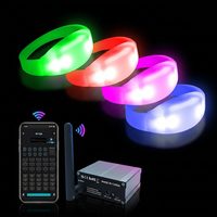 Pulsera LED de Fábrica, Pulsera Luminosa con Control Remoto RF, Pulsera LED Personalizada para Conciertos, Eventos y Deportes