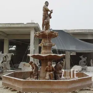 Hot sale outdoor natural stone marble water fountain price statue