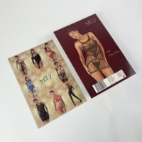 Carte de produit de lingerie sexy personnalisée, modèle d'image, impression offset de haute qualité, carton, estampage à chaud pour la marque de vêtements intimes