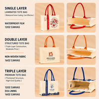 Sac fourre-tout en toile avec poignée en corde et logo personnalisé, haut de gamme, 100% coton, grande taille, pour les activités d'exposition, la publicité d'entreprise