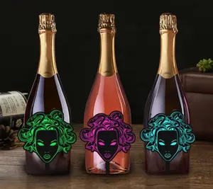 Gepersonaliseerde Aangepaste El Lichtgevende Wijn Label Led Fles Stickers