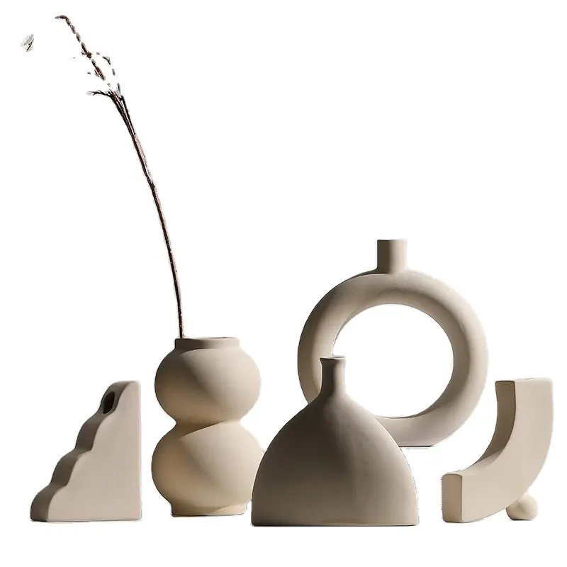 Hot Sale Home Decor Luxus Dekoration Großhandel Nordic Vase Keramik Weiß Einzigartiges Geschenk Keramik Vase für Home Decor