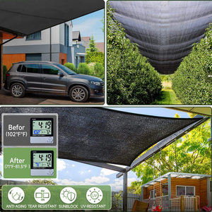 Voile d'ombrage et filet de jardin enroulable vert foncé en PEHD 150-220 g/m² pour extérieur, anti-âge, fabriqué en Chine - Product Image 4