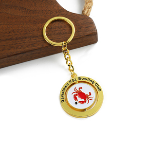 Logo crabe de haute qualité or gym <span class=keywords><strong>golf</strong></span> bowling <span class=keywords><strong>club</strong></span> porte-clés rotatif - Product Image 4