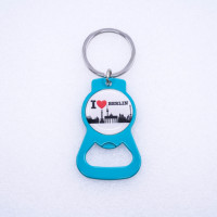 Ouvre-bouteille en métal personnalisé original d'usine porte-clés vierge de sublimation imprimé UV pour cadeau de promotion d'ouverture de bar