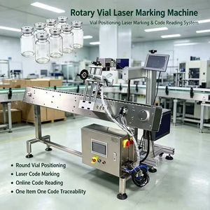 High Precision Continuous <b>Production</b> Laser Marking <b>Machine</b> for Rotary Workpiece Positioning & Permanent UV Code Printing - Product Image 1